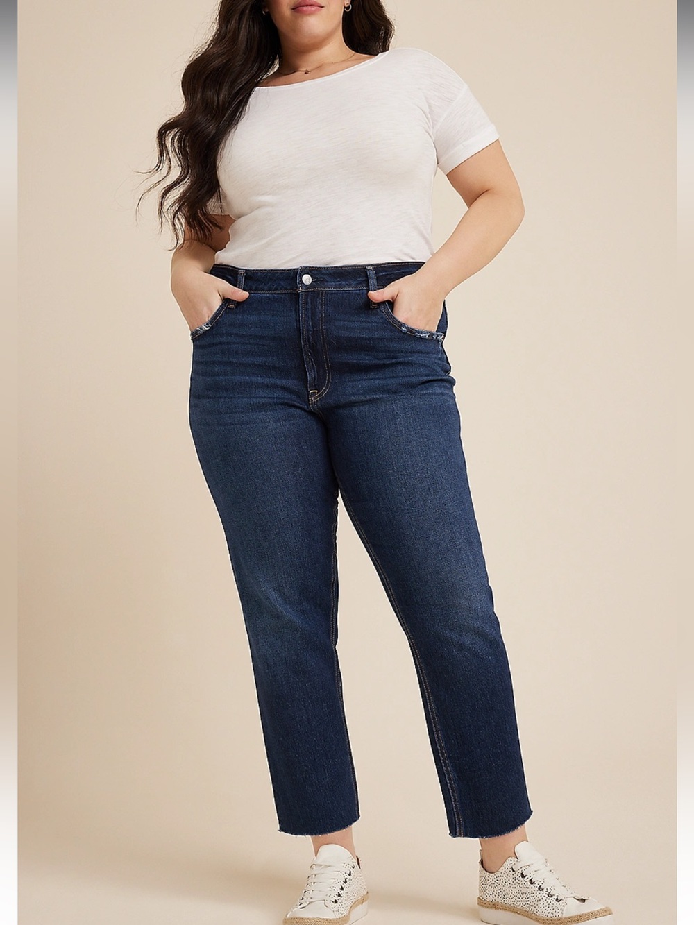 NWT Plus Size Goldie Blues™ Dark Cheeky Taper Ankle Jean